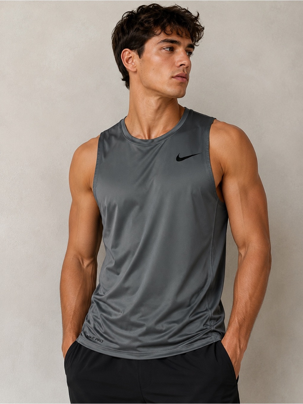 Nike Men’s Dark Gray Athletic Sleeveless Tank